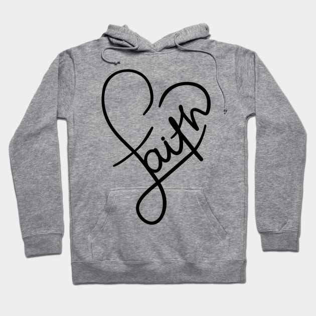 Faith heart sign Hoodie by Arch4Design